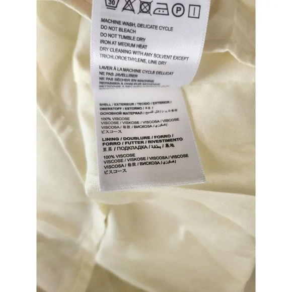 NWT Farm Rio Anthropologie V-Neck Floral Chiffon Maxi Dress Sz S Neutral #9J408 - Picture 12 of 12